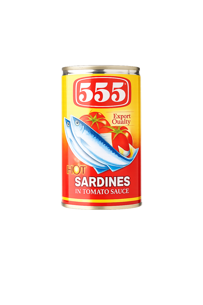 555 Sardines in Tomato Sauce with Chili 50x155g (Small) ***Back In Stock***
