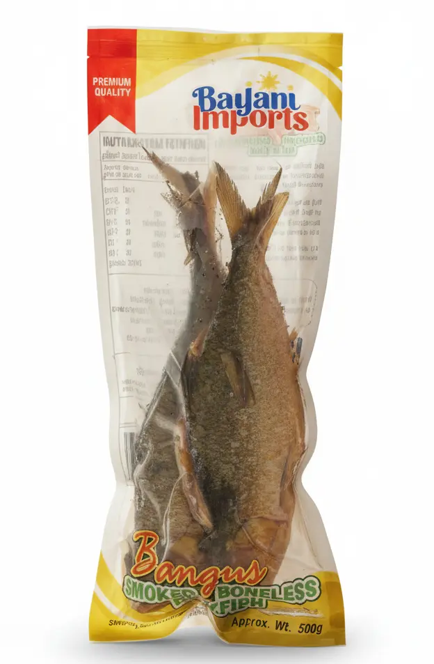 FROZEN Bayani Foods Milkfish (Bangus) Smoked Boneless (SM) 30x500g (2 Pieces) 