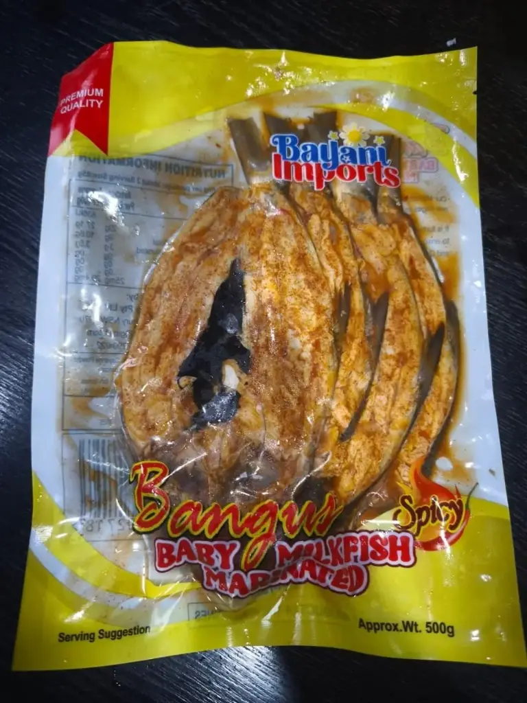 FROZEN Bayani Foods Milkfish (Bangus) Baby Spicy (BMS3) 30x500g (3 Pieces) 