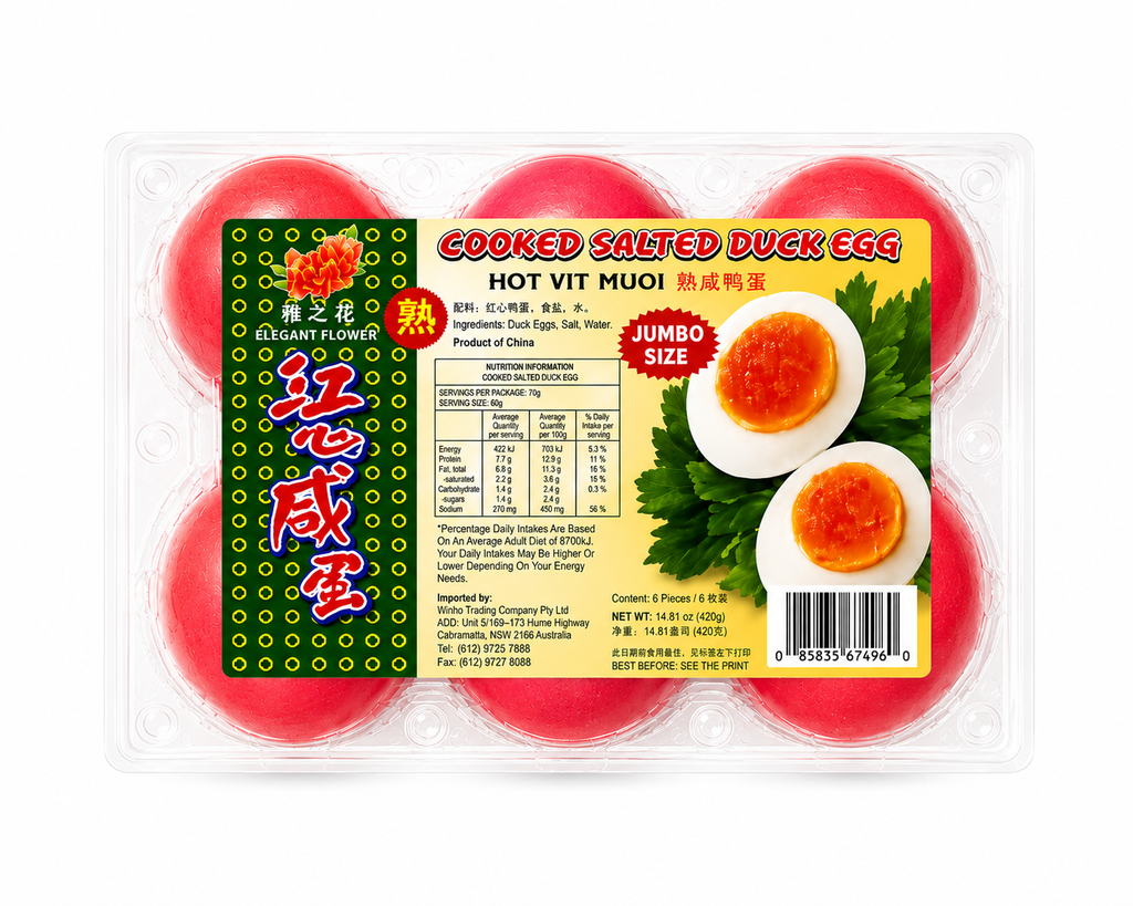 Elegant Flower Cooked Salted Duck Egg 24x402g