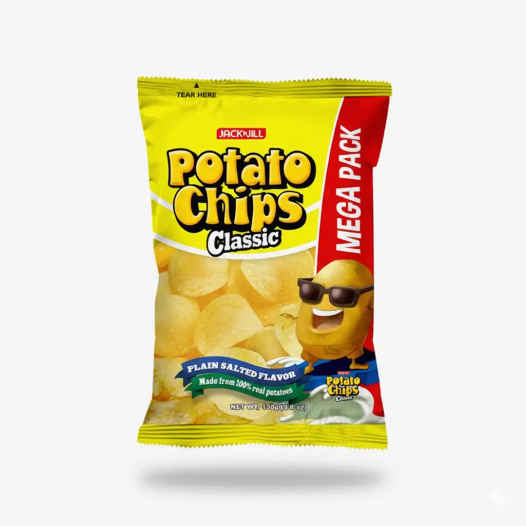 Jack 'n Jill (Chips) Potato Chips Classic Plain Salted Mega Pack 18x130g 