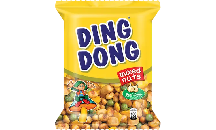 Ding Dong Mixed Nuts Garlic (Yellow) 60x100g