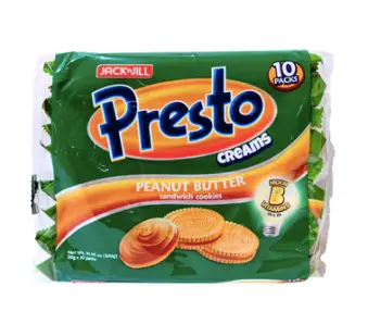 Jack 'n Jill (Bakery) Presto Creams Peanut Butter 20x(10x30g) ***Back In Stock***