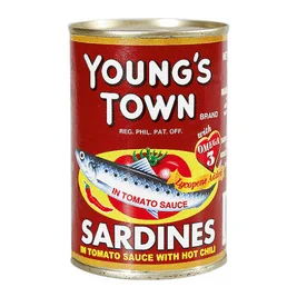 Young's Town Sardines with Chilli (Red) 48x425g (Large) ***Back In Stock***