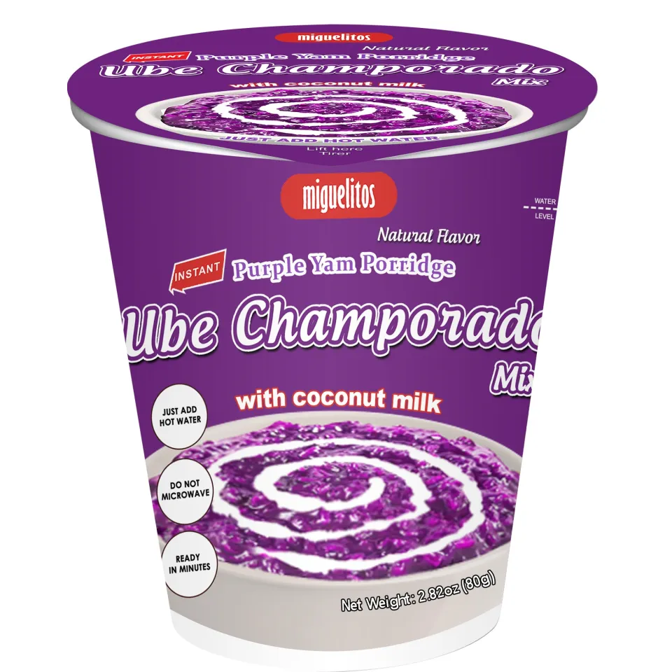 Miguelitos Instant Ube Champorado Cup 12x 80g ***New Product***