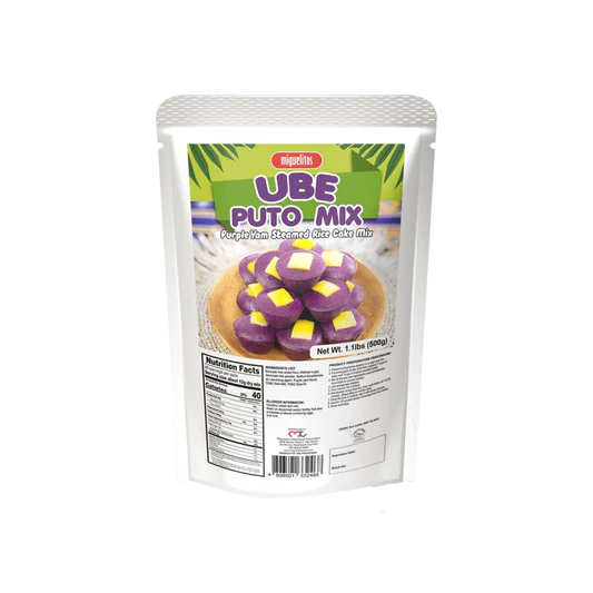 Miguelitos Ube Puto Mix (Purple Yam Steamed Rice Cake) 12x500g ***New Product***