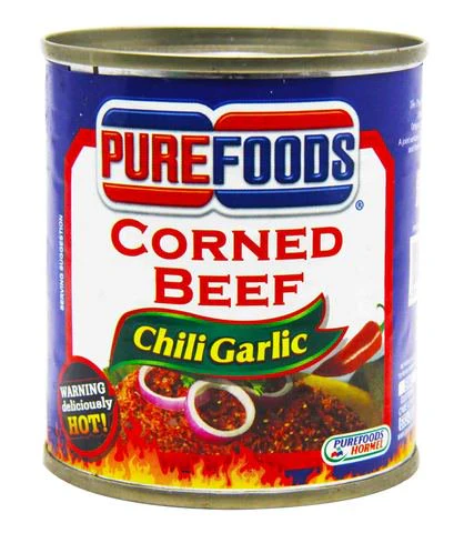 Purefoods Corned Beef Chili Garlic 48x210g ***New Product***