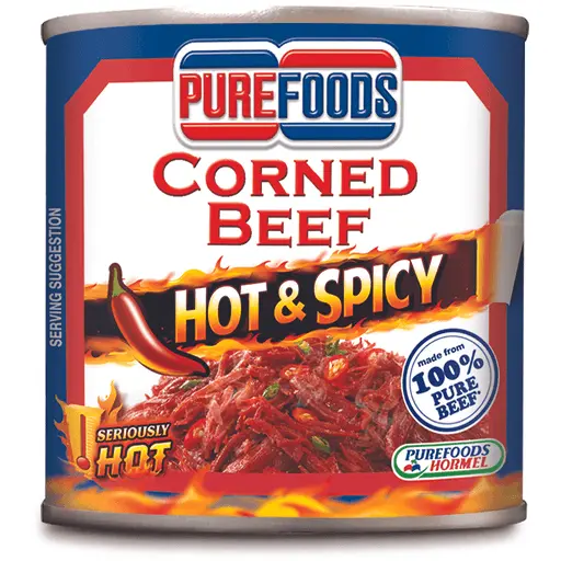 Purefoods Corned Beef Hot & Spicy 48x210g ***New Product***