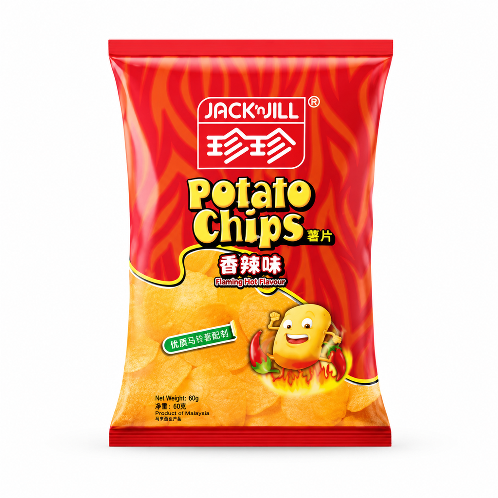 Jack 'n Jill (Chips) Potato Chips Flaming Hot 18x120g ***New Product***