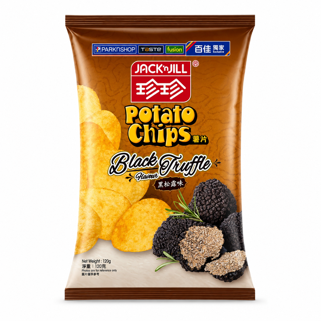 Jack 'n Jill (Chips) Potato Chips Black Truffle 18x120g ***New Product***