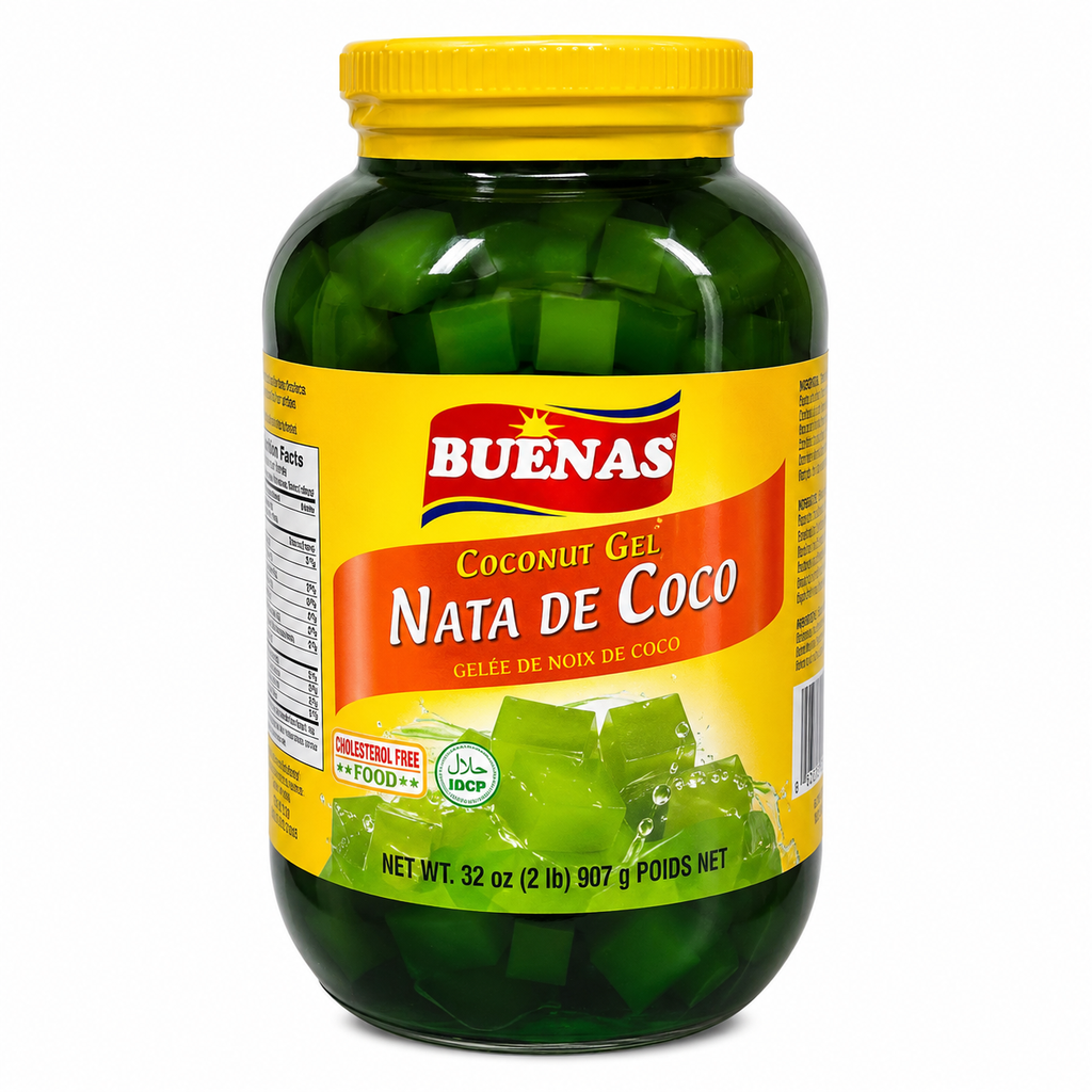 Buenas Sweet Nata De Coco (Coconut Gel) Green 12x907g (Large)  ***New Product***