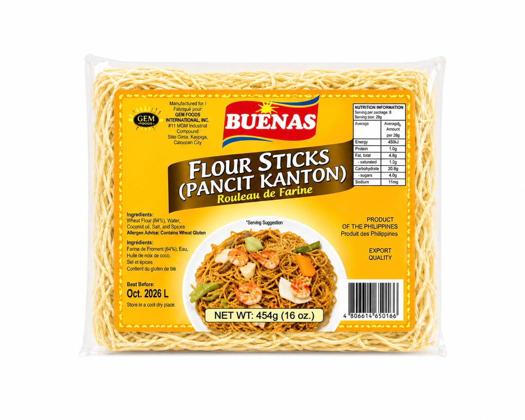 Buenas Flour Sticks (Pancit Canton) 30x454g ***New Product***