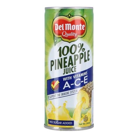 Del Monte 100% Pineapple Juice with Vitamin A, C, E 24x220ml