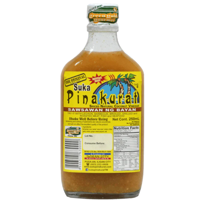 Pinakurat Hot Suka (Spiced Natural Coconut Vinegar) 30 x 250ml
