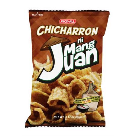 Jack 'n Jill (Chips) Chicharron Ni Mang Juan Suka't Sili (Chilli) 18x90g 