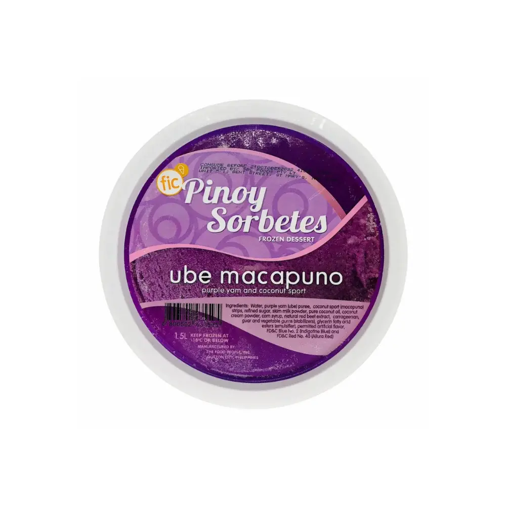 FROZEN Pinoy Sorbetes Ube Macapuno 12x1.5L  