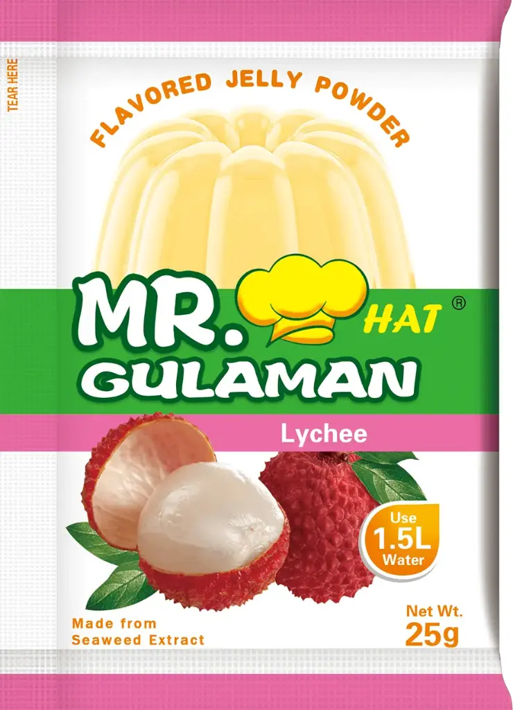 Mr. Hat Gulaman Powder Lychee Flavoured 10x(10x25g) ***Spring Promo – 30% OFF***