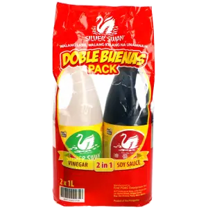 Silver Swan Doble Buenas (Vinegar 1L + Soy Sauce 1L) 6x(2x1L)