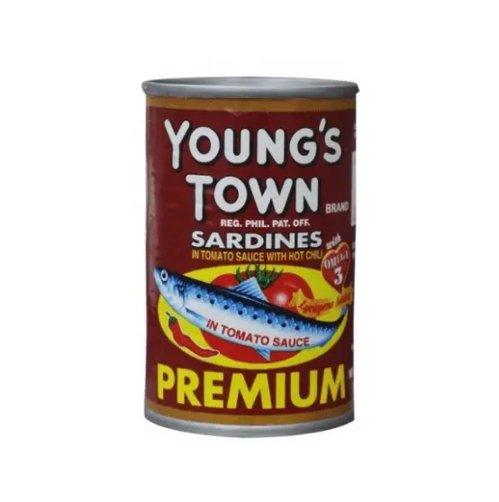 Young's Town Sardines with Chili (Red) 100x155g (Small) ***Back In Stock***