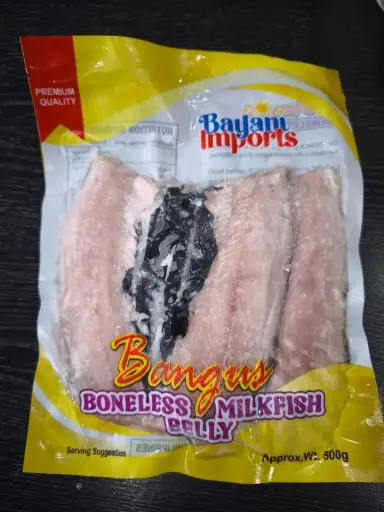FROZEN Bayani Foods Milkfish (Bangus) Boneless Belly (BLY) 30x500g (2 Pieces) 