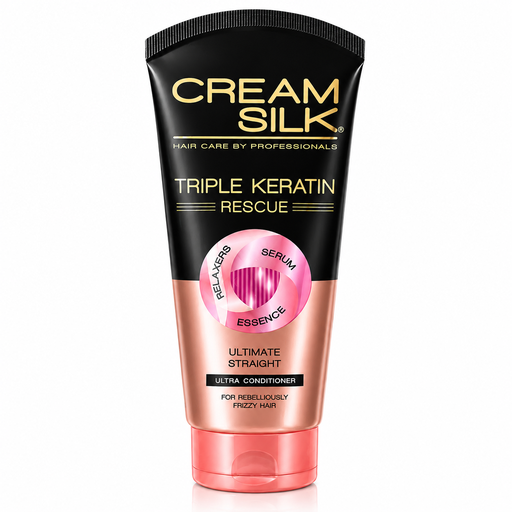 Creamsilk Conditioner Tri-Keratin Ultimate Straight (Pink) 12x340ml ***New Product***