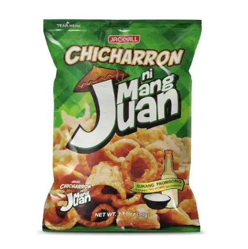 Jack 'n Jill (Chips) Chicharron Ni Mang Juan Paombong (Vinegar) 18x80g (UPDATED SIZE 80g) 