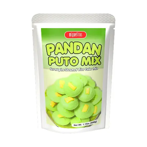 Miguelitos Pandan Puto Mix (Pandan Steamed Rice Cake) 12x500g ***New Product***