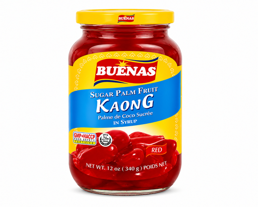 [BUE-PR3-024] Buenas Sugar Palm Fruit (Kaong) Red 24x340g (Small) ***New Product*** 