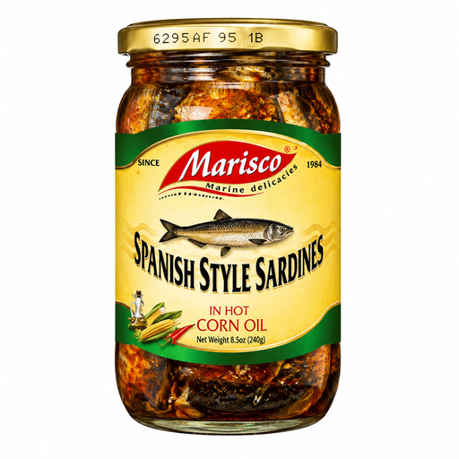 Marisco Spanish Style Sardines in Hot Corn Oil 24x240g ***New Product***