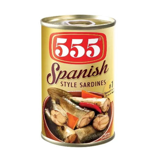 [555-SPA-008] 555 Sardines Spanish Style 100x155g ***Back In Stock***