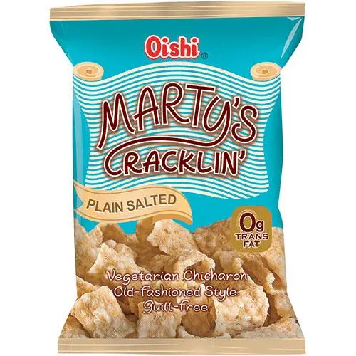 [OIS-SAL-008] Oishi Marty's Cracklin' Plain Salted 30x90g ***20% OFF – Min 5 Cartons***