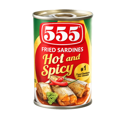 555 Fried Sardines Hot & Spicy 100x155g ***Back In Stock***