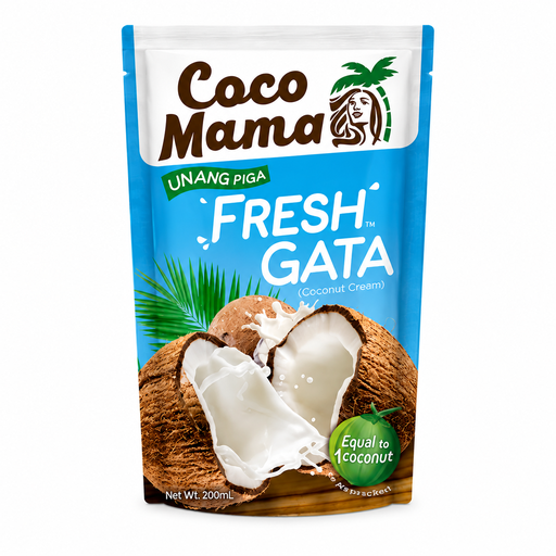 Coco Mama Fresh Gata (Coconut Cream) in Pouch 48x200ml (Small) ***Back In Stock***
