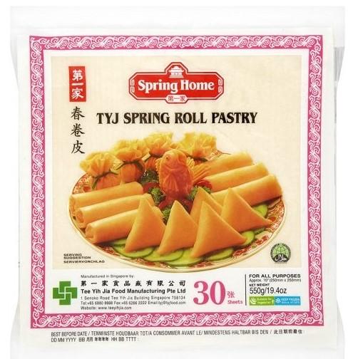 [TYJ-P10-001] FROZEN TYJ Spring Roll Pastry 10"(L) (30x30s 550g) 