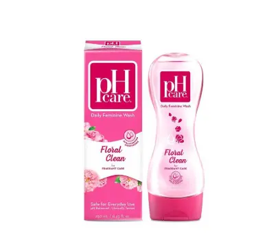 [PHC-PIN-003] pH Care Feminine Wash Floral Clean (Pink) Large 18x250ml 